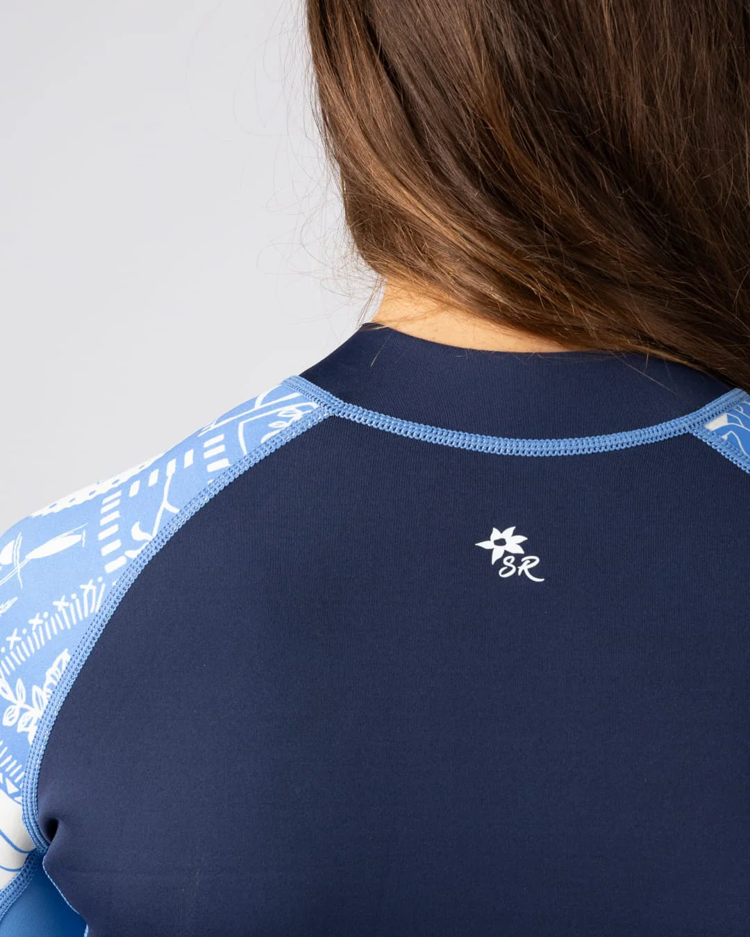 Island Tiles Womens 1.5mm Springsuit in Blue - Image 10
