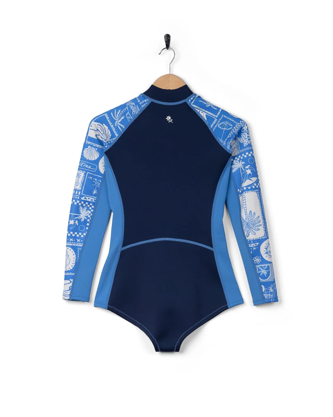 Island Tiles Womens 1.5mm Springsuit in Blue - Image 5