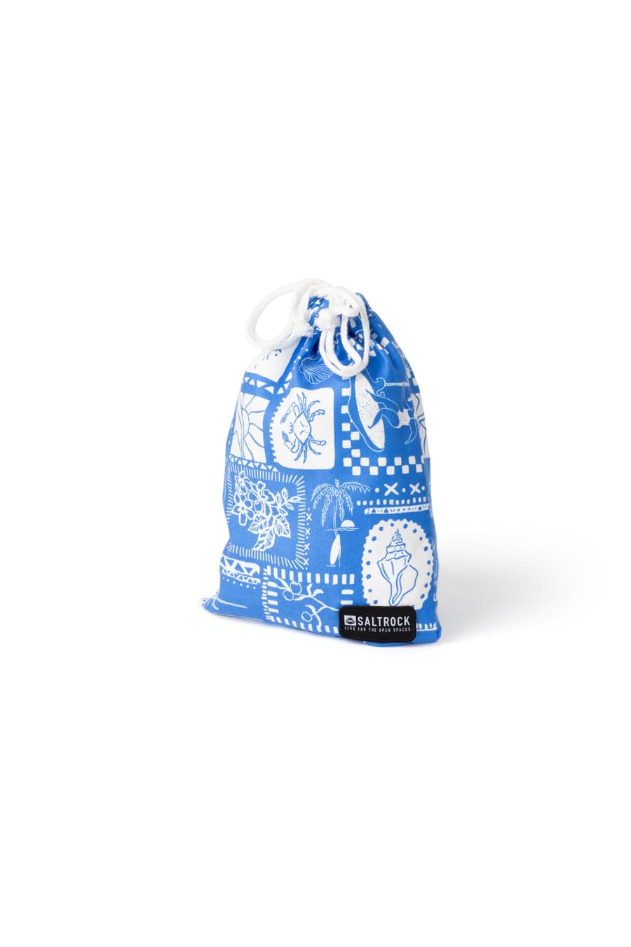 Island Tiles Poncho in Bright Blue - Image 7