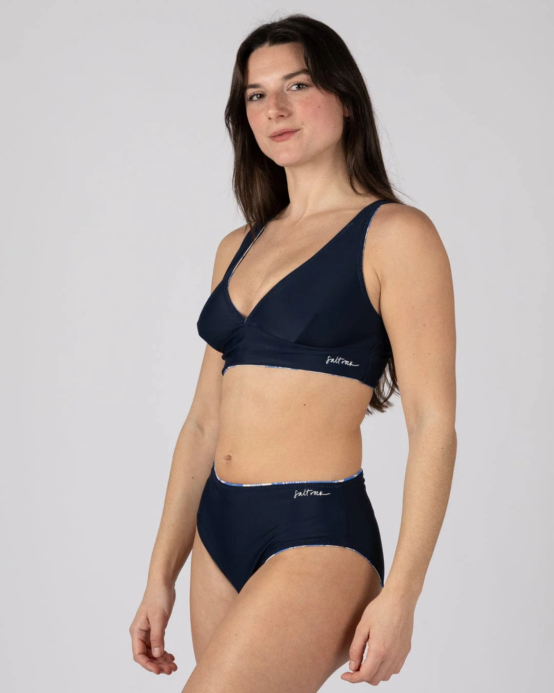 Island Tiles Womens Reversible Bikini Bottoms in Bright Blue - Image 19