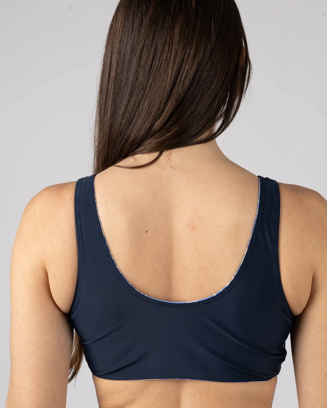 Island Tiles Womens Reversible Bikini Top in Blue - Image 14