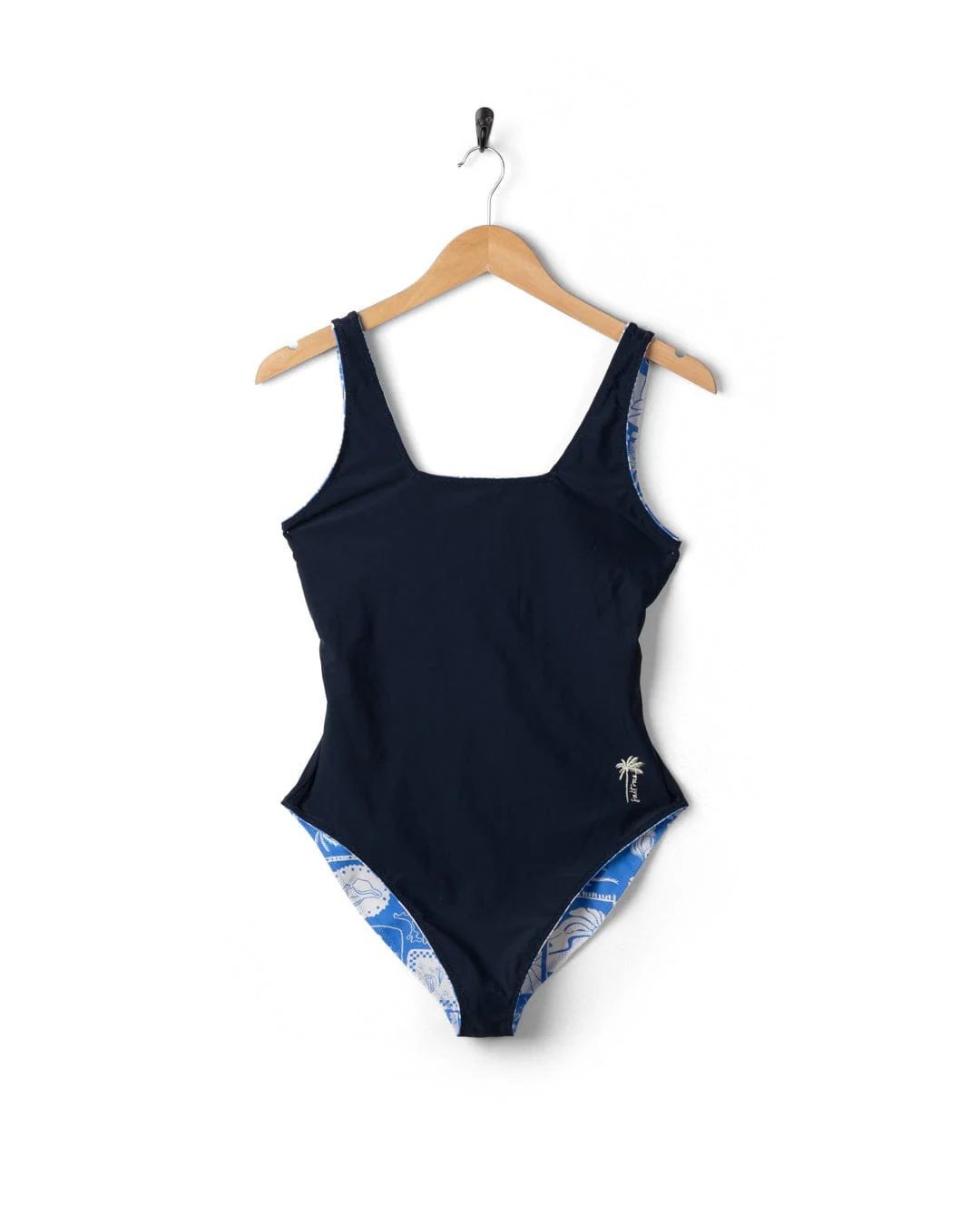 Island Tiles Womens Reversible Swimsuit in Blue - Image 11