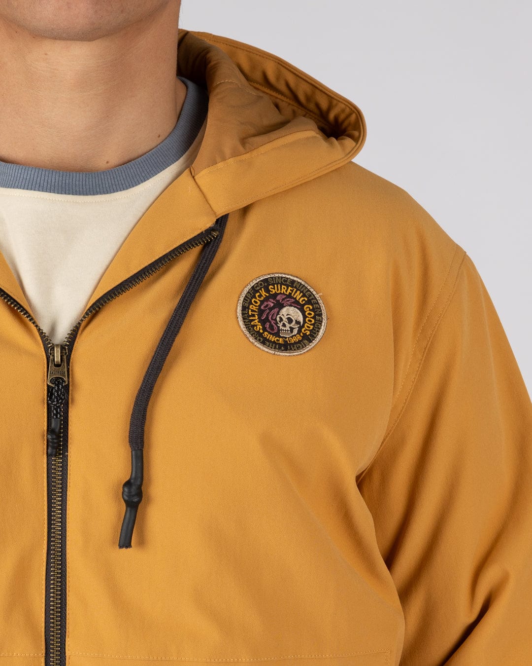Jace Mens Casual Bomber Jacket in Yellow - Image 4