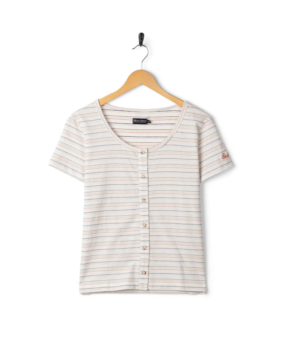 Jenn Womens Short Sleeve T-Shirt in Cream - Image 7