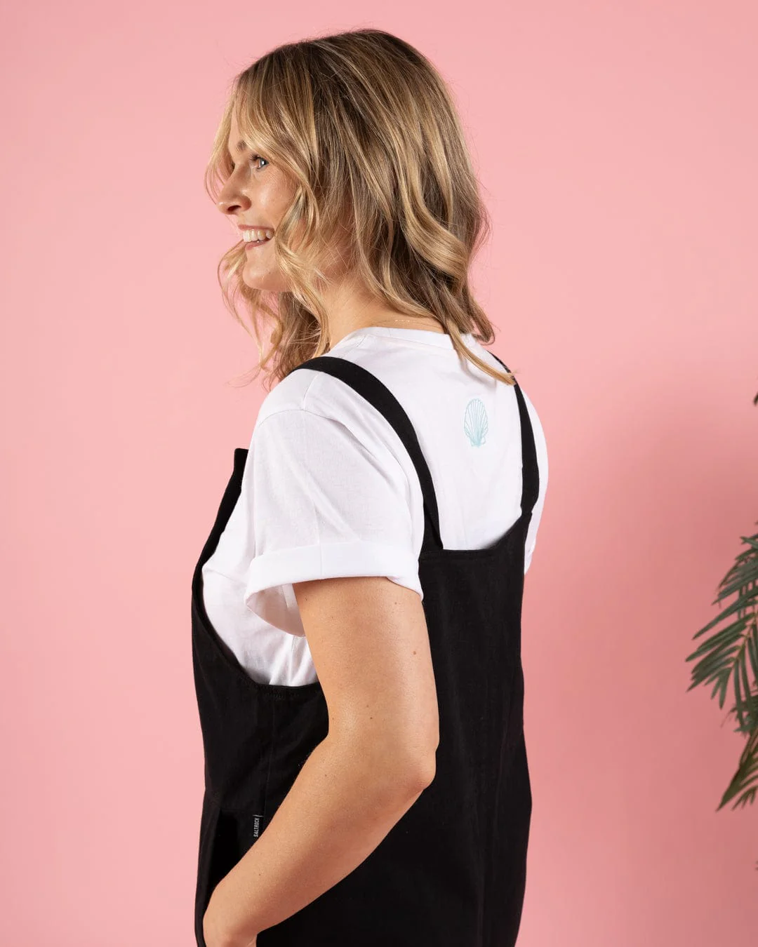 Jenna Womens Dungarees in Black - Image 8