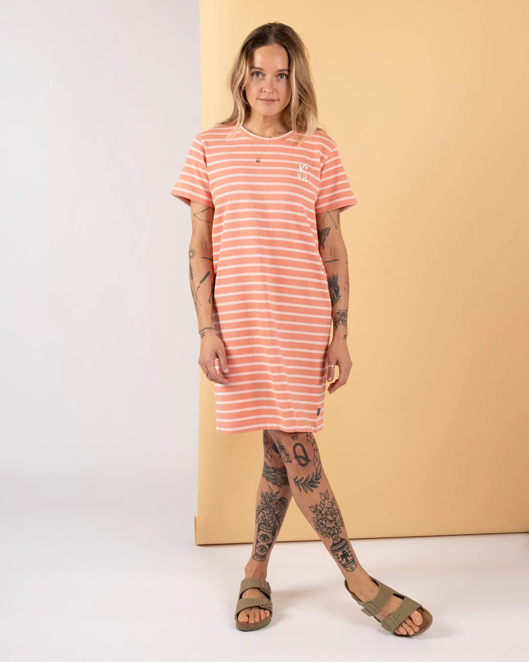 Jesa Womens T-Shirt Dress in Coral - Image 2