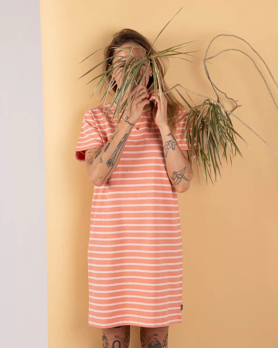 Jesa Womens T-Shirt Dress in Coral - Image 6