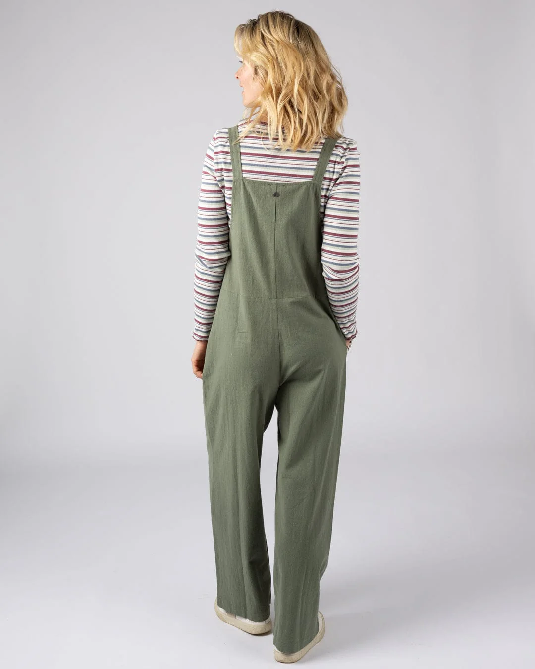 Kensa Womens Dungarees in Green - Image 10