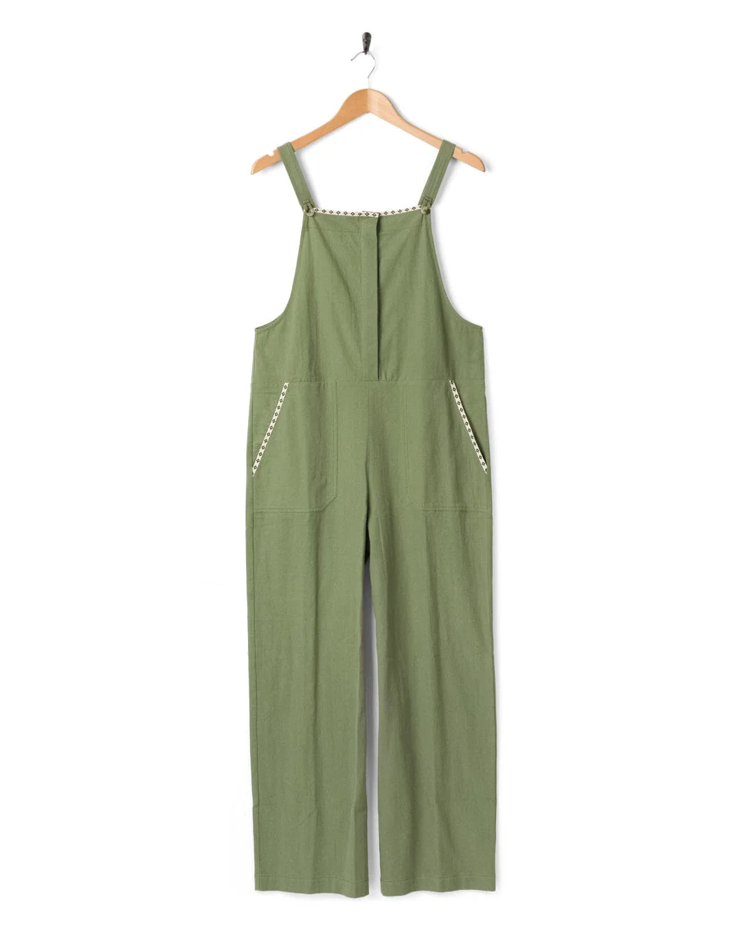 Kensa Womens Dungarees in Green - Image 9