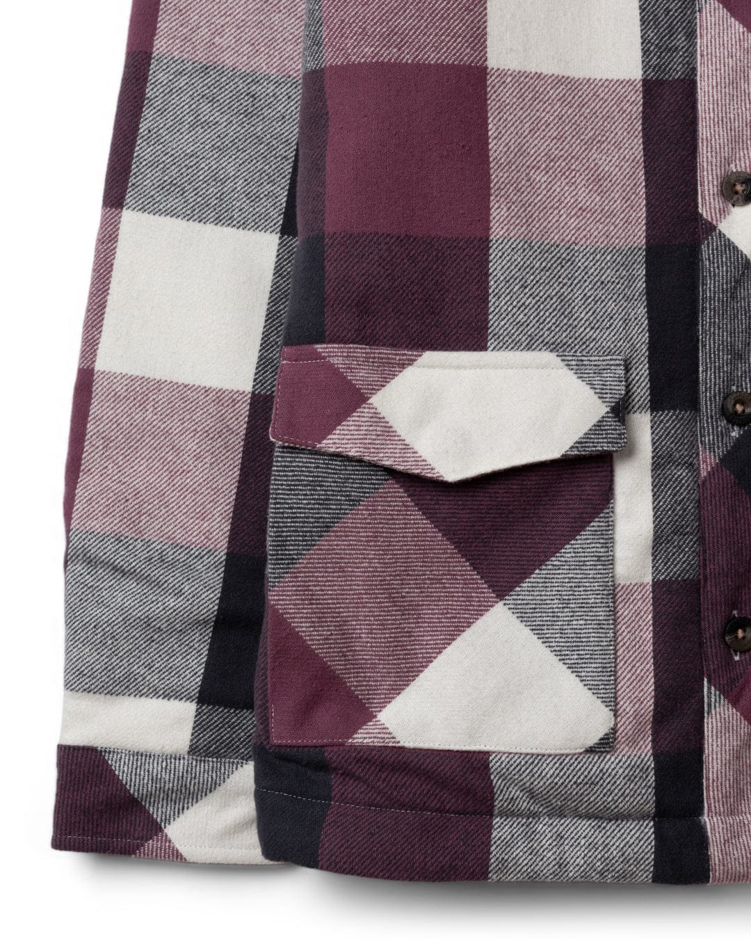 Knox Womens Quilted Shirt in Dark Pink - Image 2