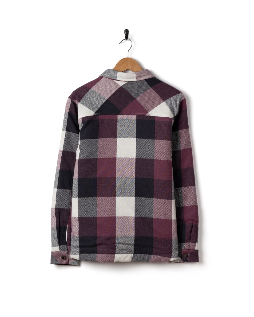 Knox Womens Quilted Shirt in Dark Pink - Image 4