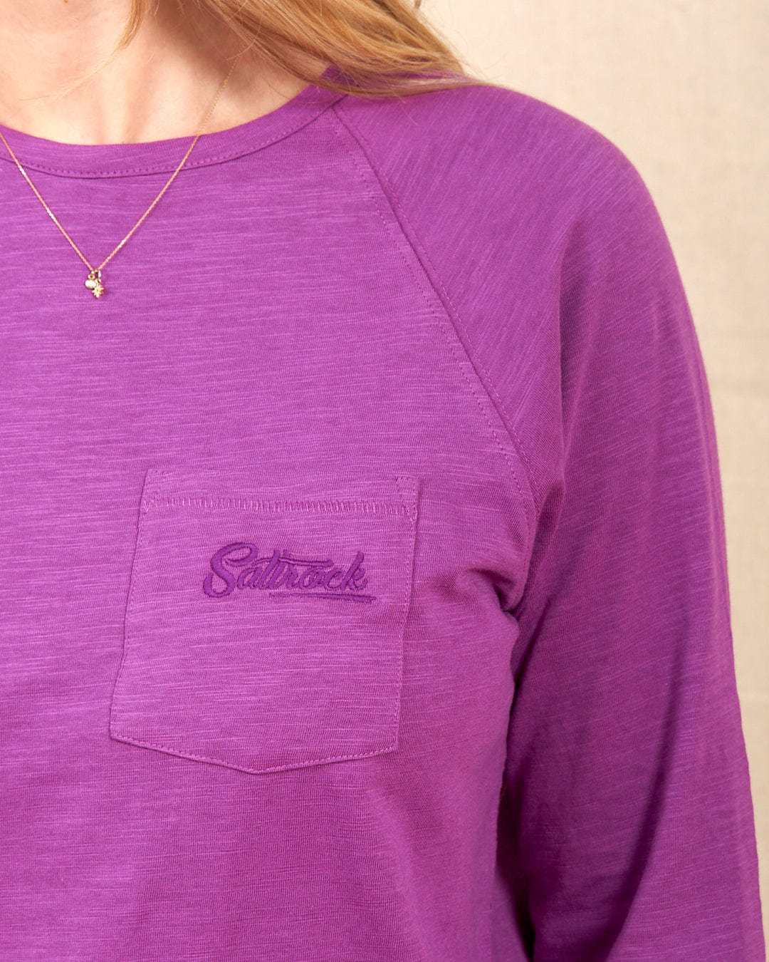Lana Womens Longline T-Shirt in Purple - Image 7