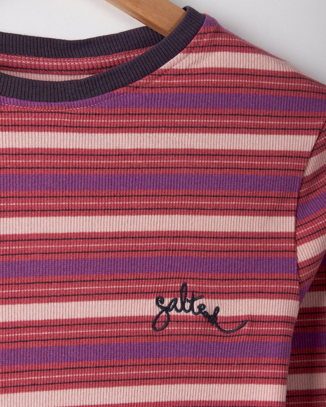 Lanie Womens Long Sleeve Top in Pink Stripe - Image 5
