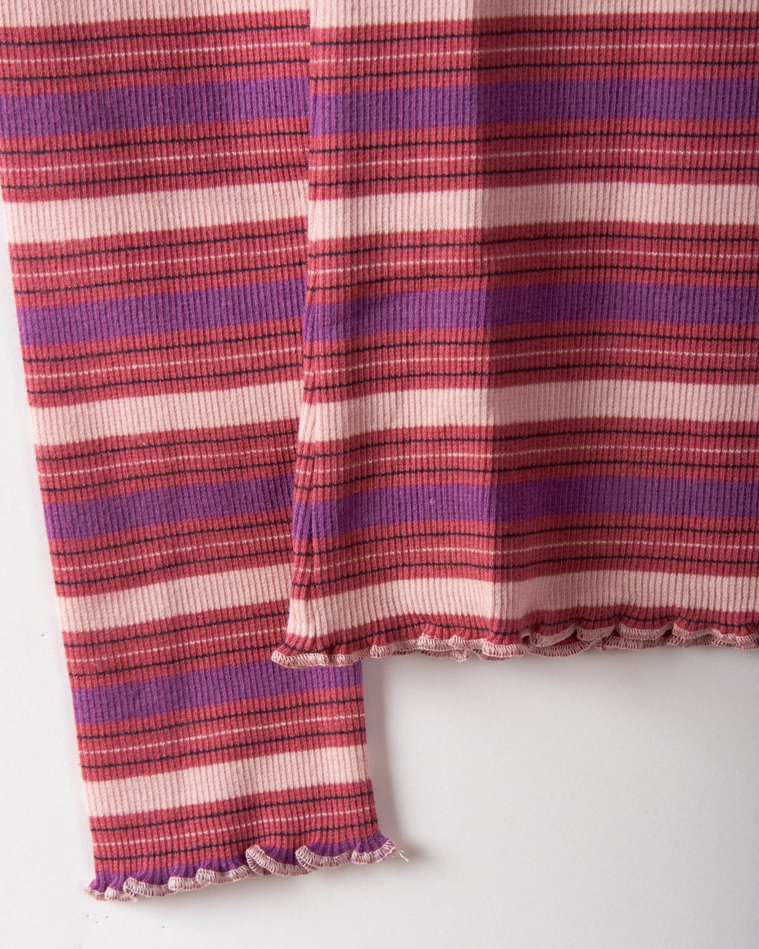 Lanie Womens Long Sleeve Top in Pink Stripe - Image 7