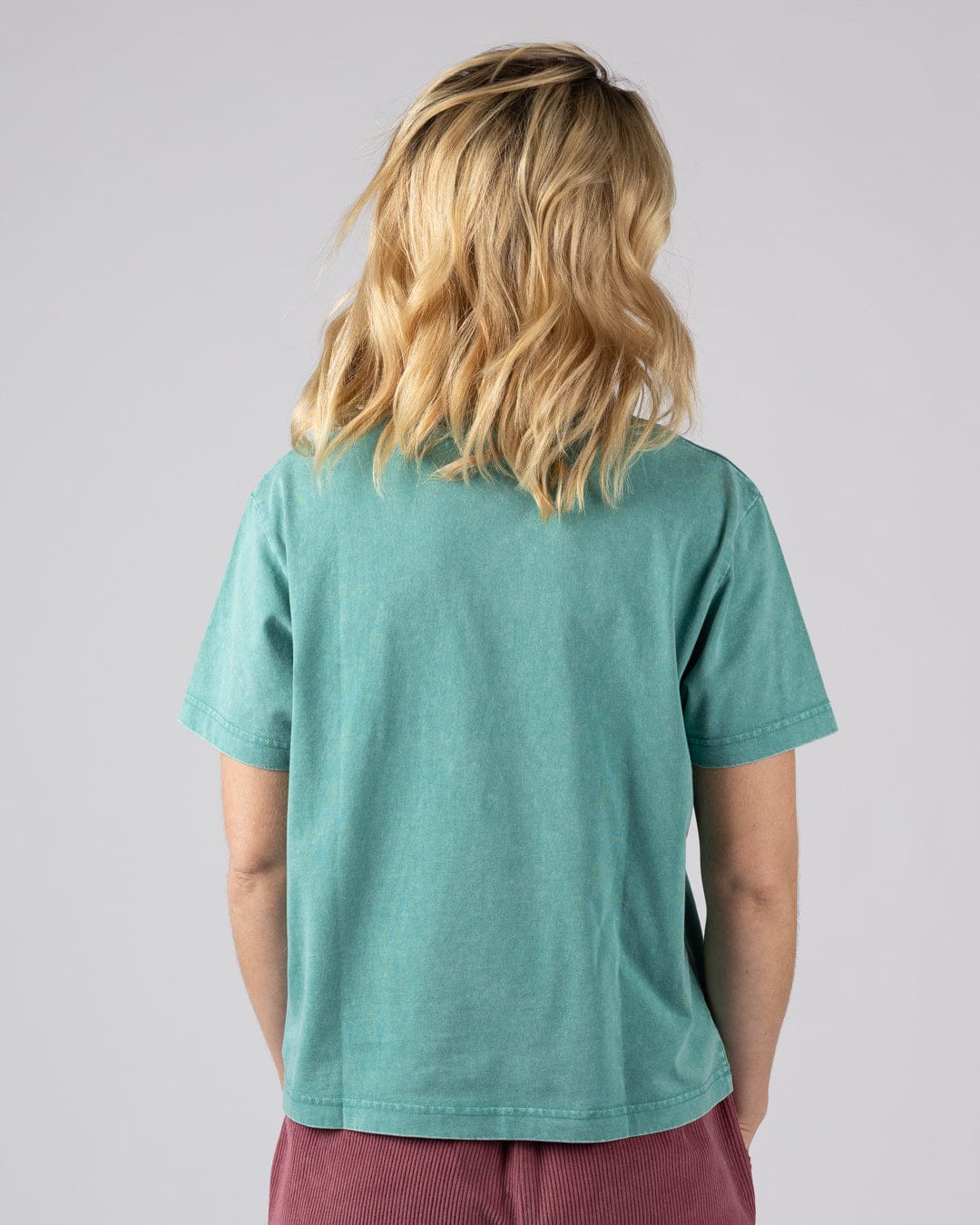 Last Light Womens Boxy Short Sleeve T-Shirt in Blue - Image 6