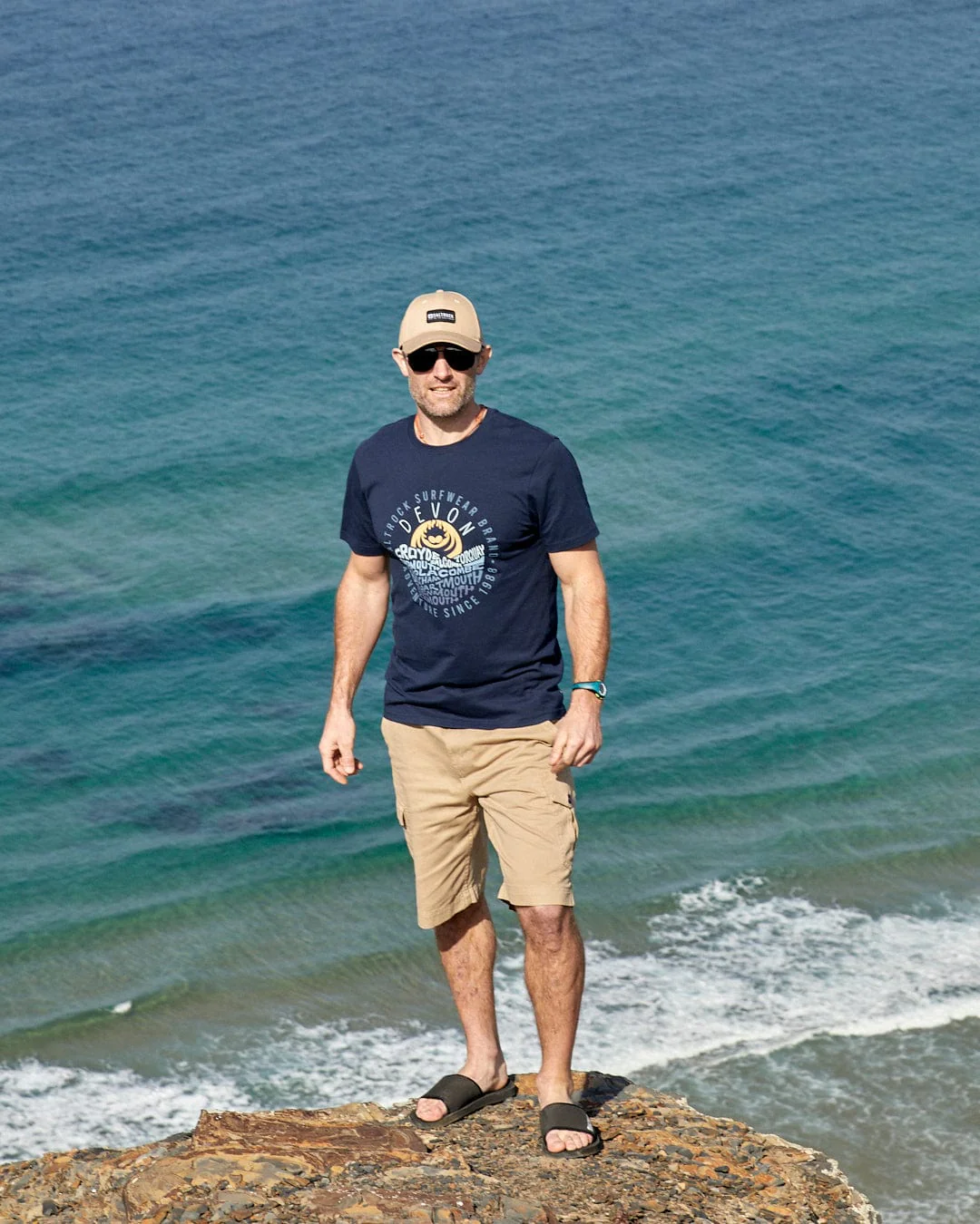 Layers Devon Mens Short Sleeve T-Shirt in Blue - Image 3