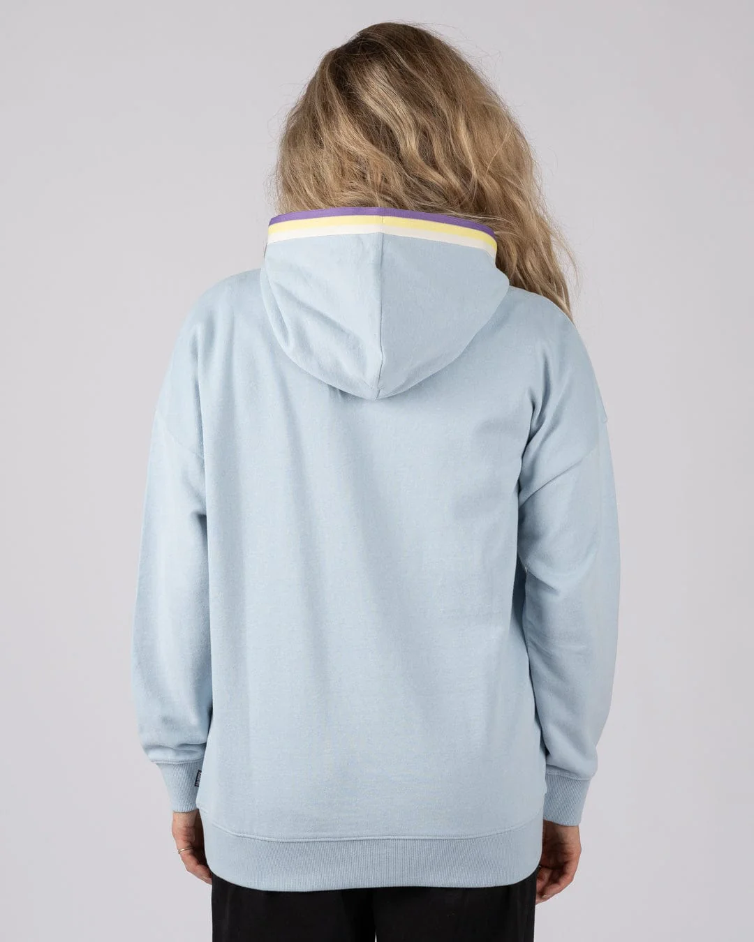 Leia Womens Oversized Pop Hoodie in Light Blue - Image 3