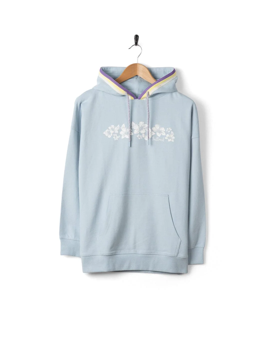 Leia Womens Oversized Pop Hoodie in Light Blue - Image 4