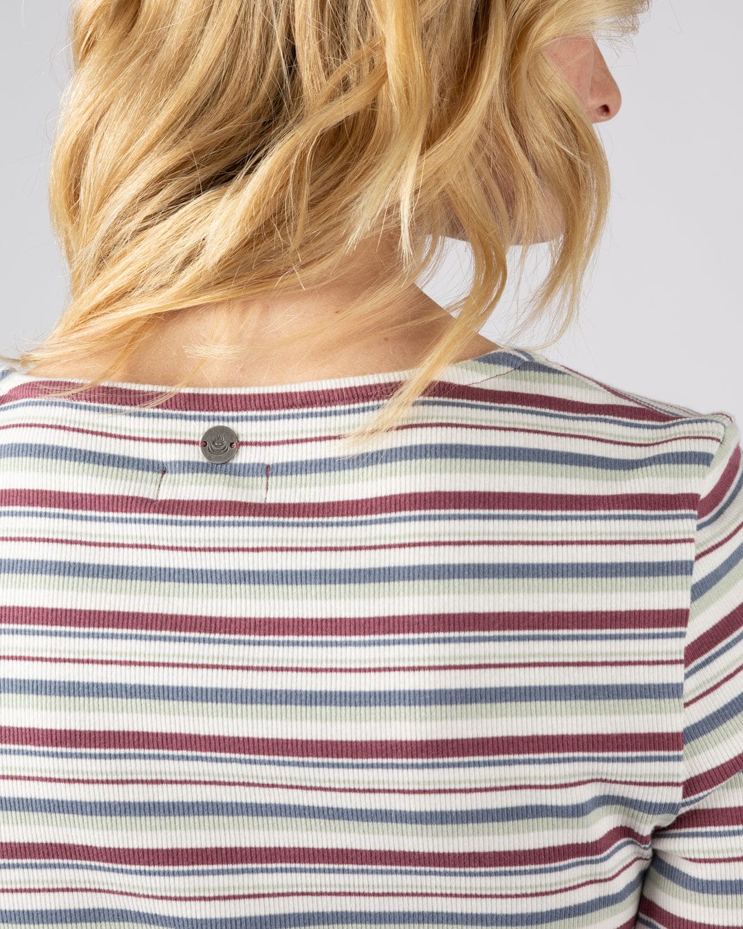 Lenna Womens Long Sleeve T-Shirt in Multi Stripe - Image 4