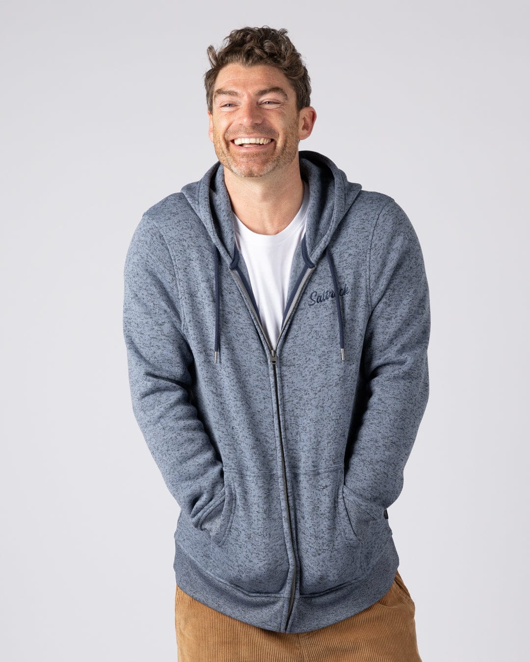 Levis Mens Water Resistant Zip Hoodie in Blue - Image 2