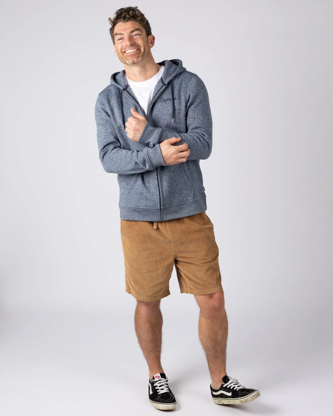 Levis Mens Water Resistant Zip Hoodie in Blue - Image 6