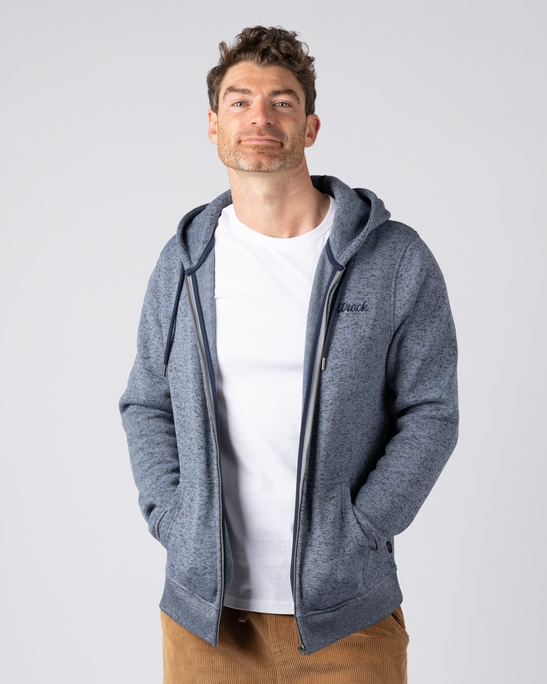 Levis Mens Water Resistant Zip Hoodie in Blue - Image 7