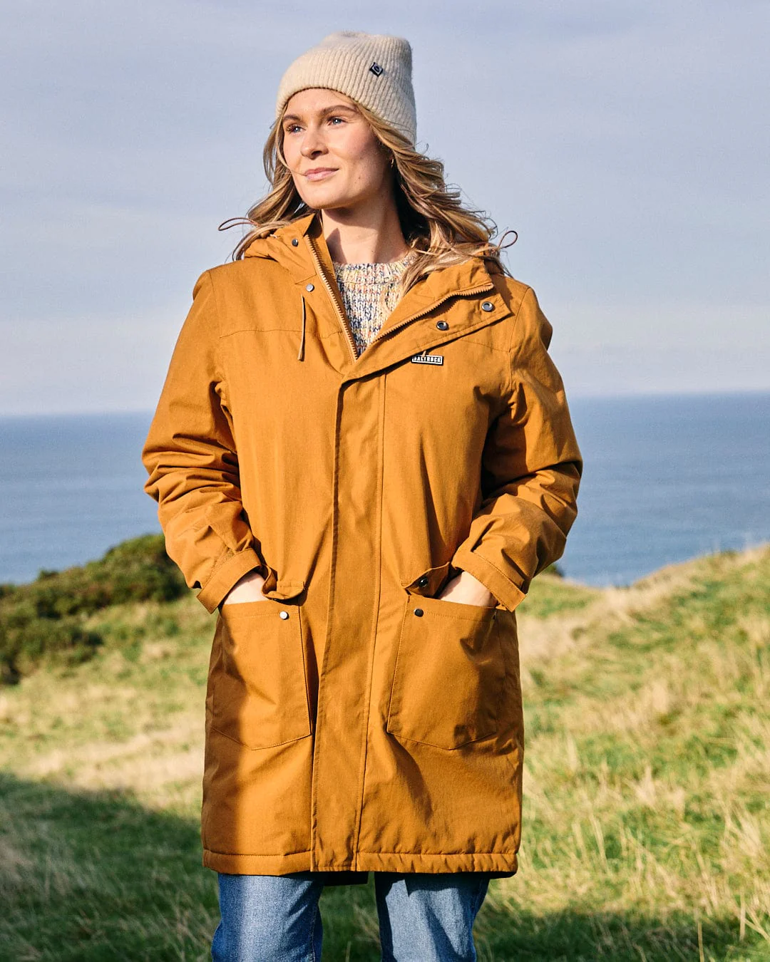 Linden Womens Water Resistant Coat in Brown - Image 7