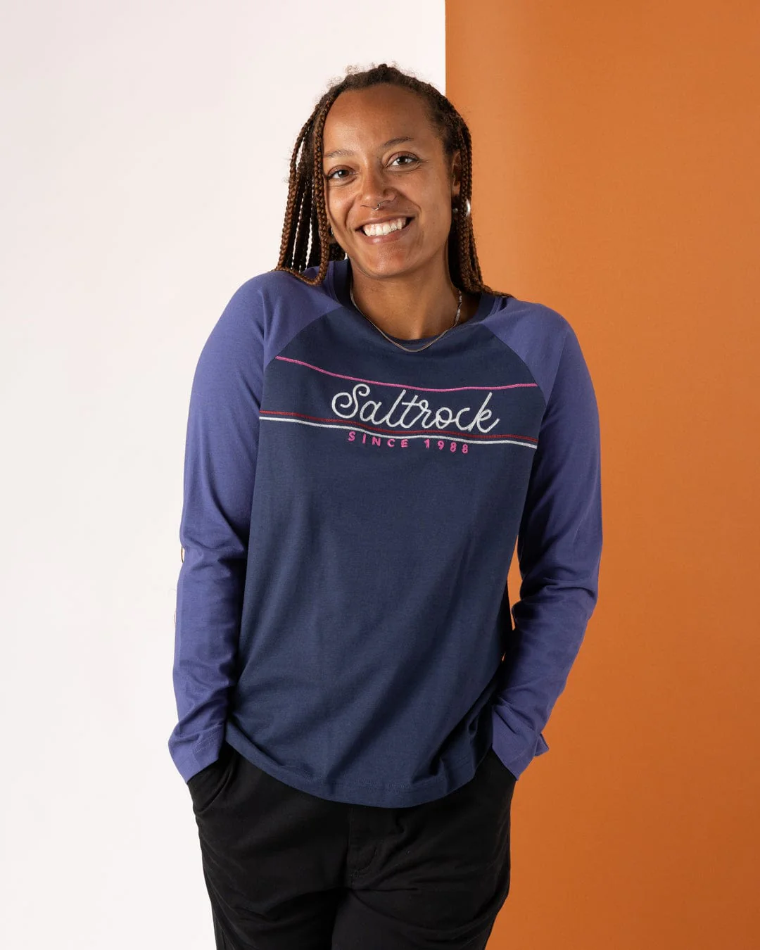 Links Womens Long Sleeve T-Shirt in Purple