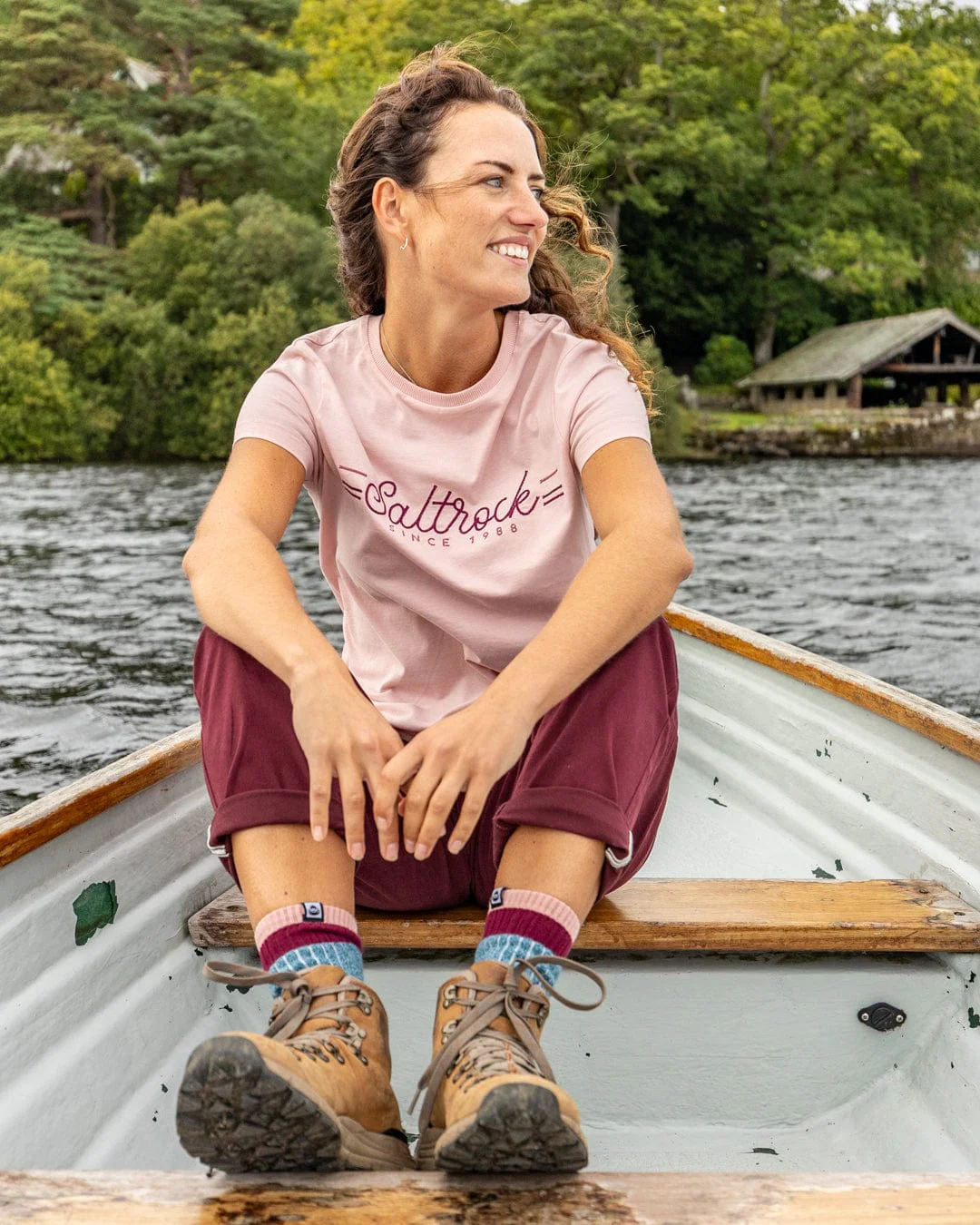 Links Womens Short Sleeve T-Shirt in Pink