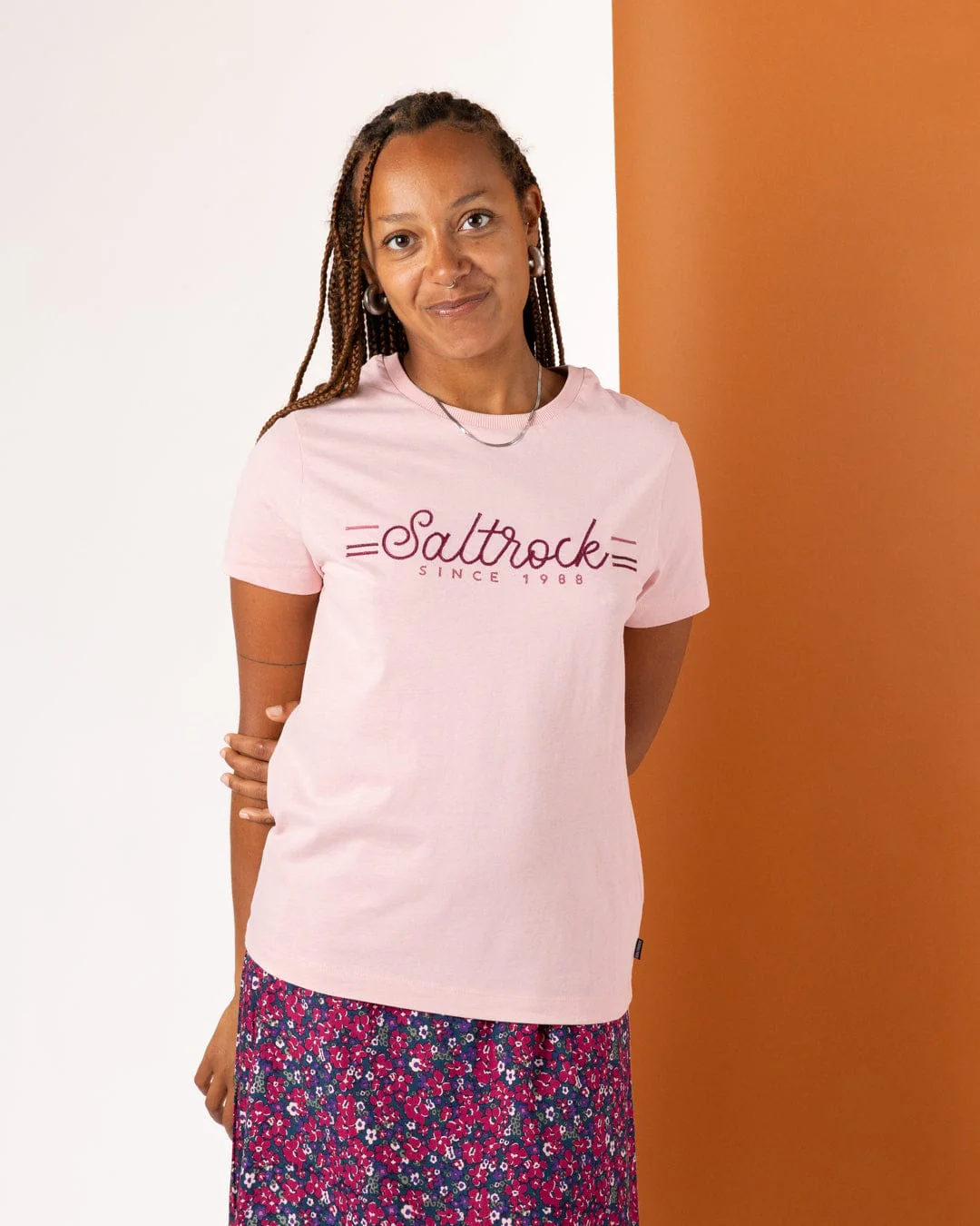 Links Womens Short Sleeve T-Shirt in Pink - Image 2