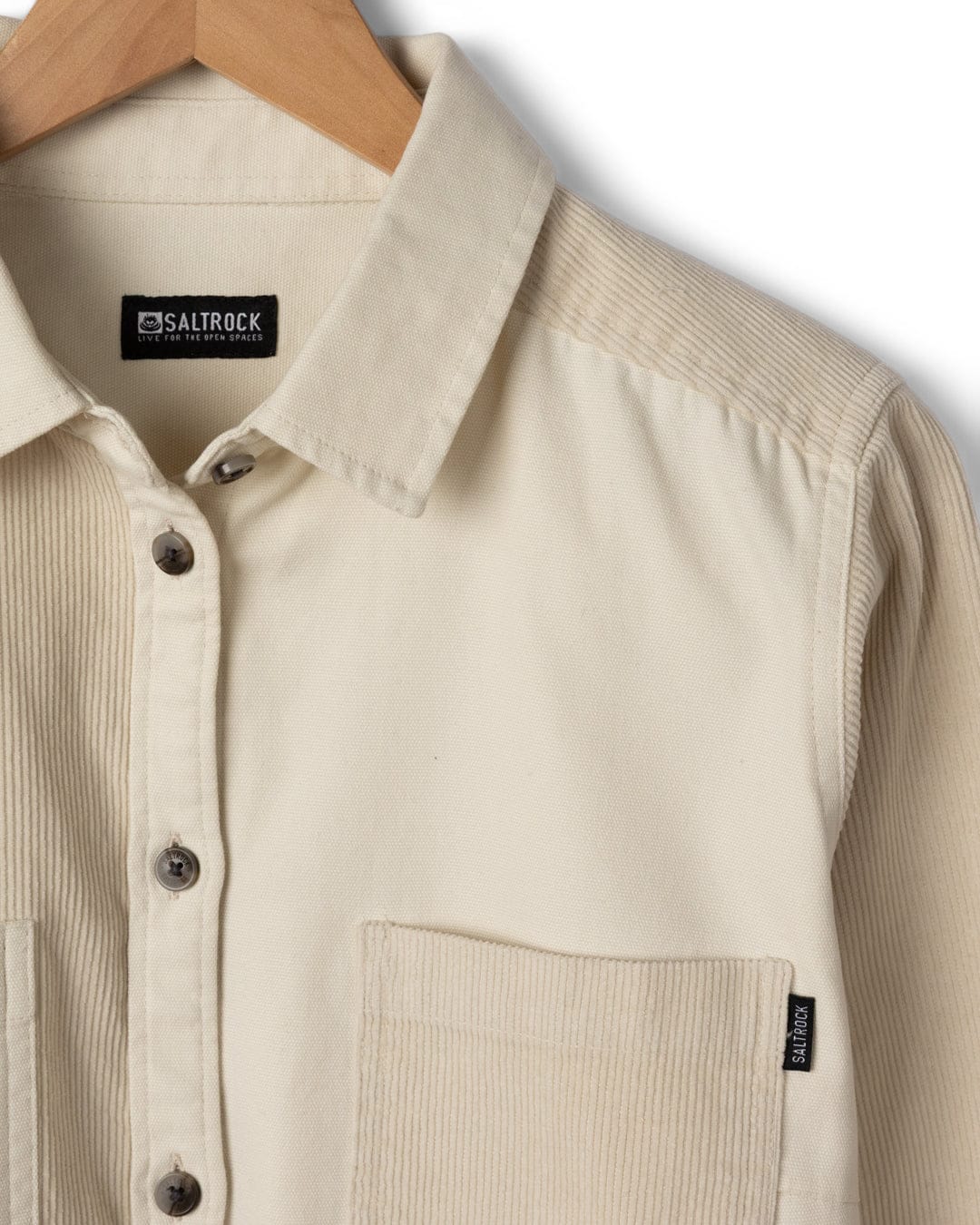 Liora Womens Cord Shirt in Cream - Image 12