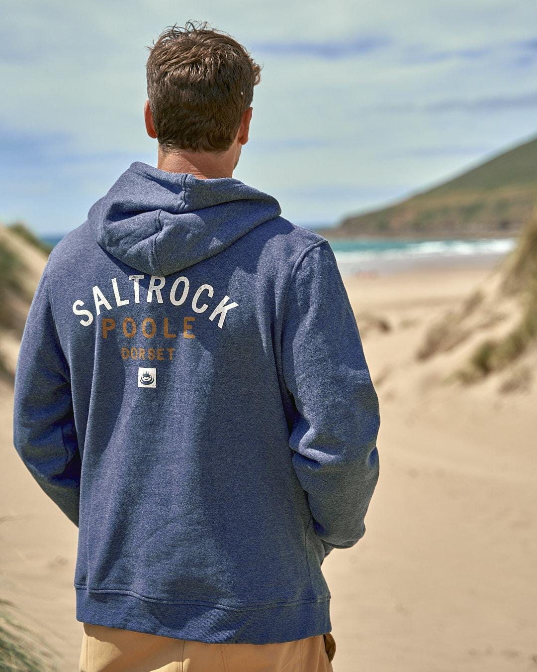 Location Mens Pop Hoodie in Poole - Dark Blue