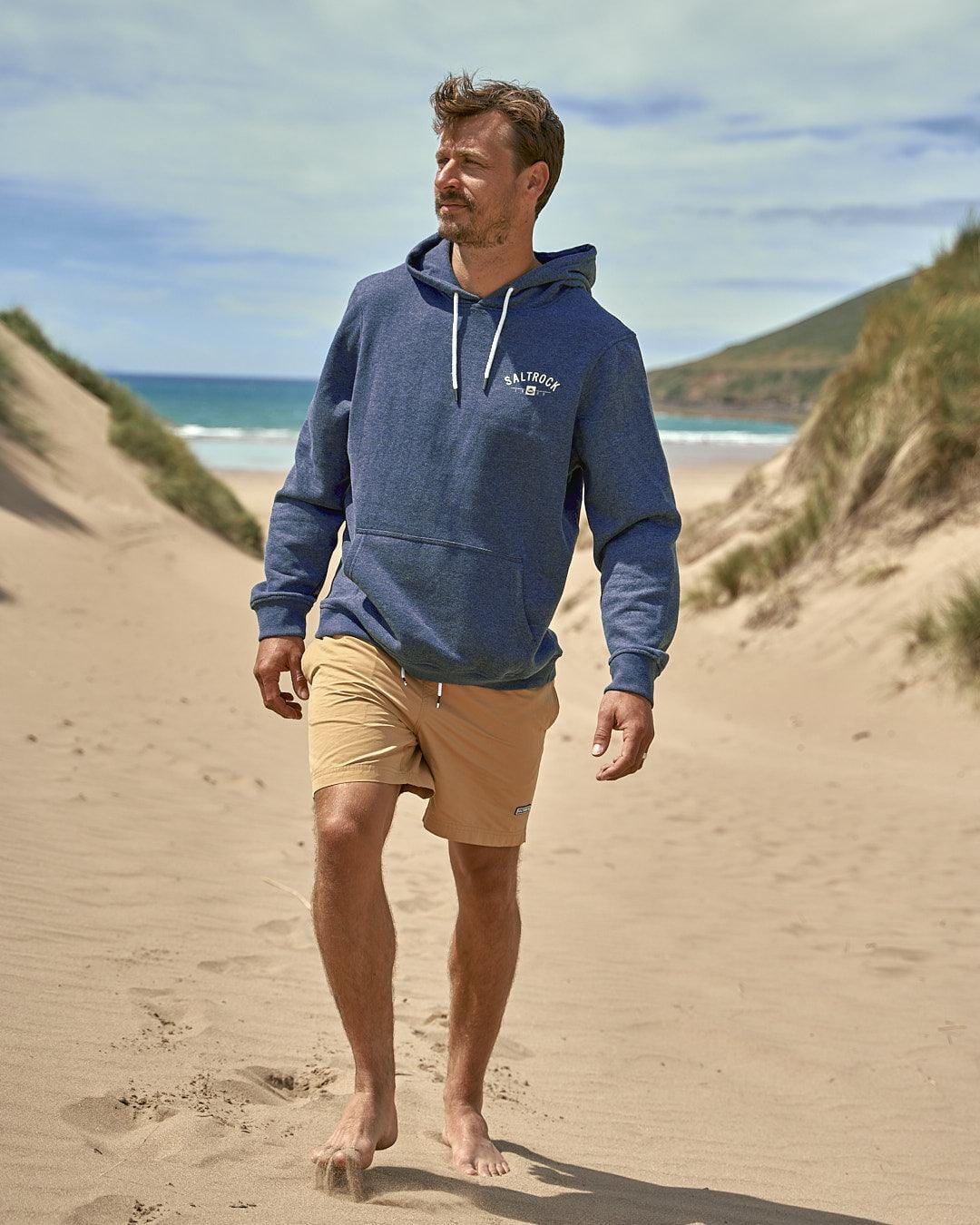 Location Mens Pop Hoodie in Poole - Dark Blue - Image 3