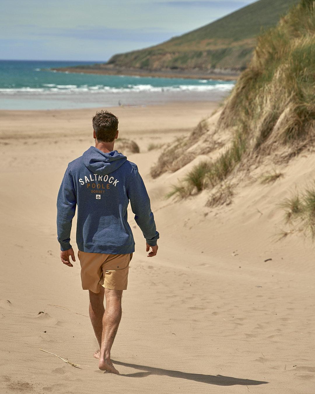 Location Mens Pop Hoodie in Poole - Dark Blue - Image 5