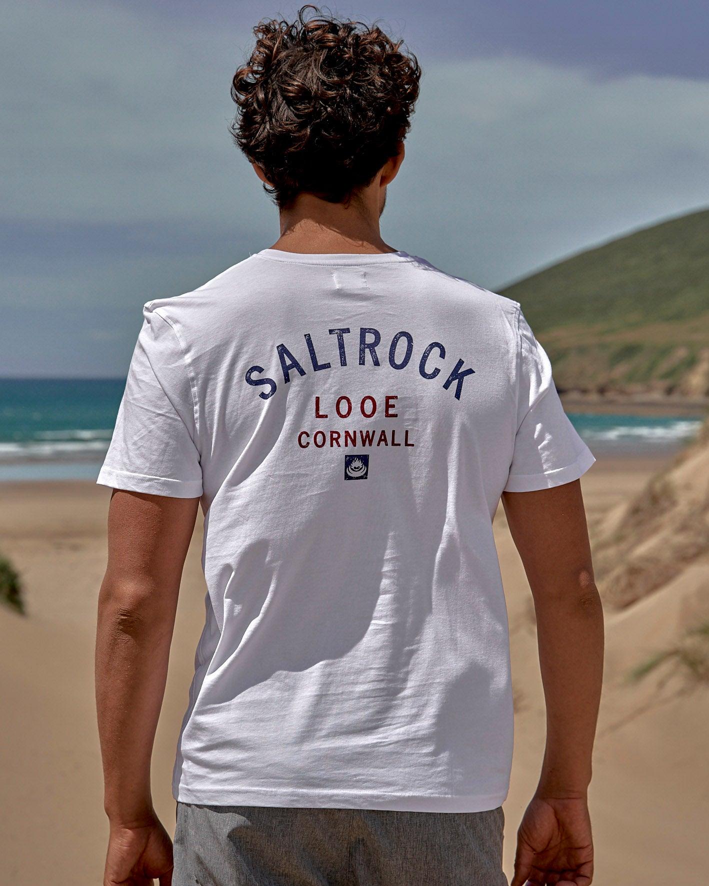 Location Mens T-Shirt in Looe - White