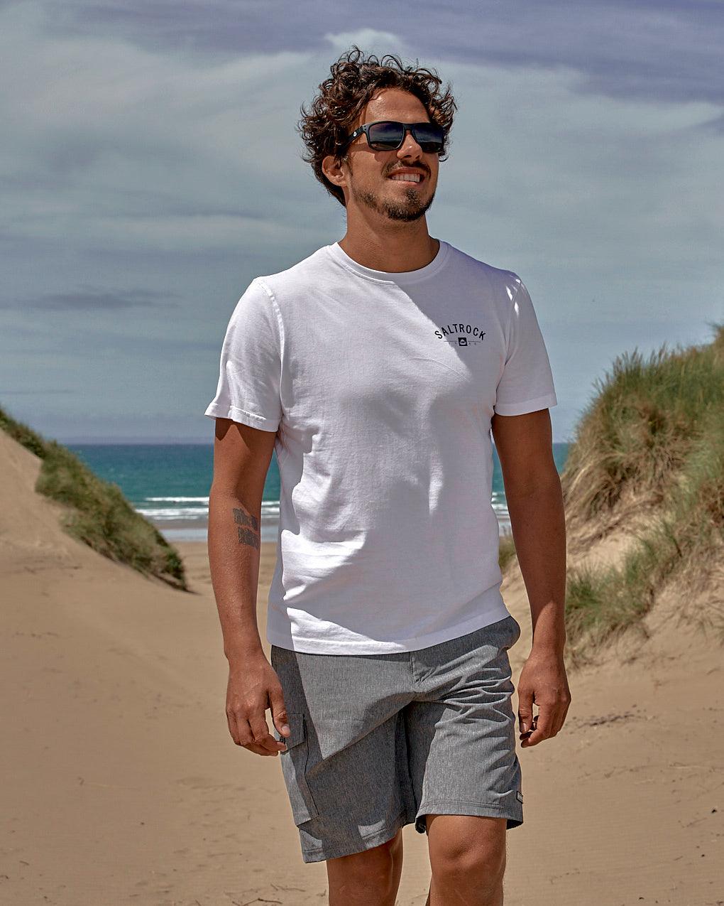 Location Mens T-Shirt in Looe - White - Image 3