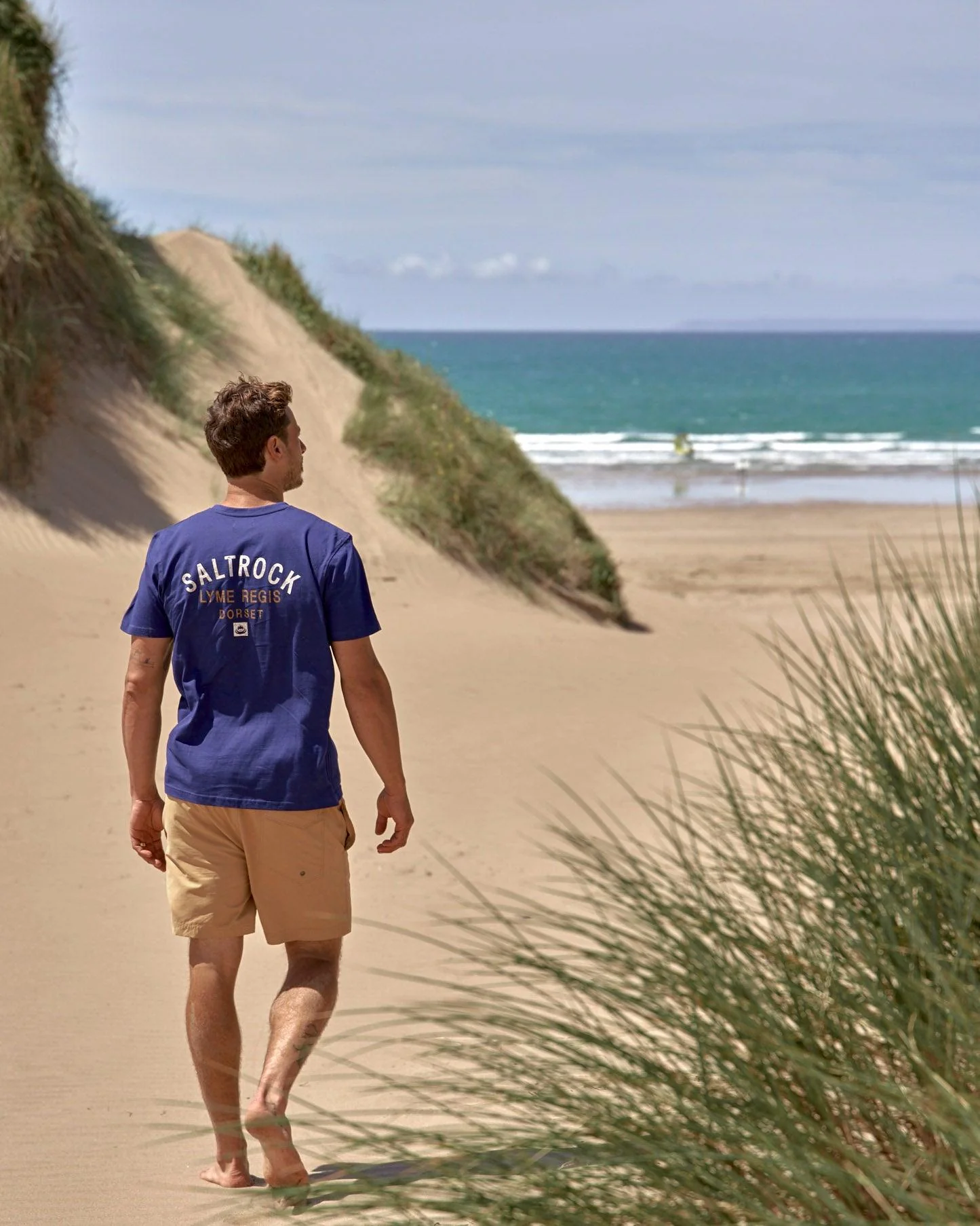 Location T-Shirt Mens Lyme Regis in Blue - Image 6