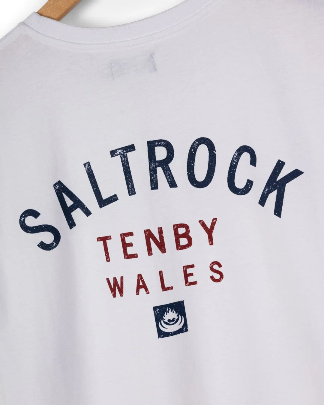 Location Tenby Mens T-Shirt in White - Image 5