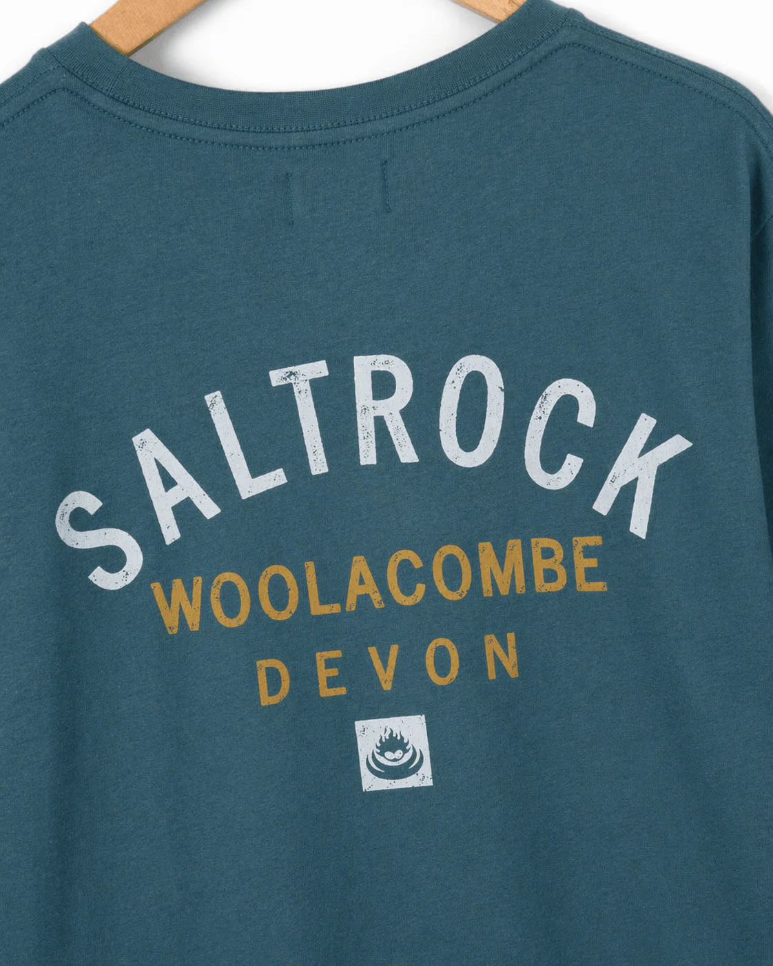 Location Woolacombe Mens T-Shirt in Teal - Image 3