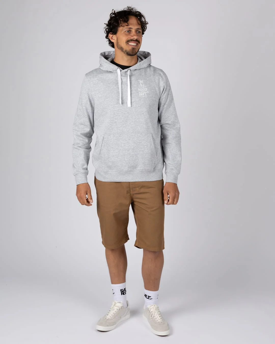 Lost Ships Mens Pop Hood in Grey - Image 3