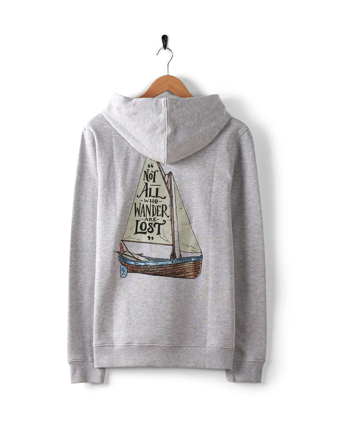 Lost Ships Mens Pop Hood in Grey - Image 4