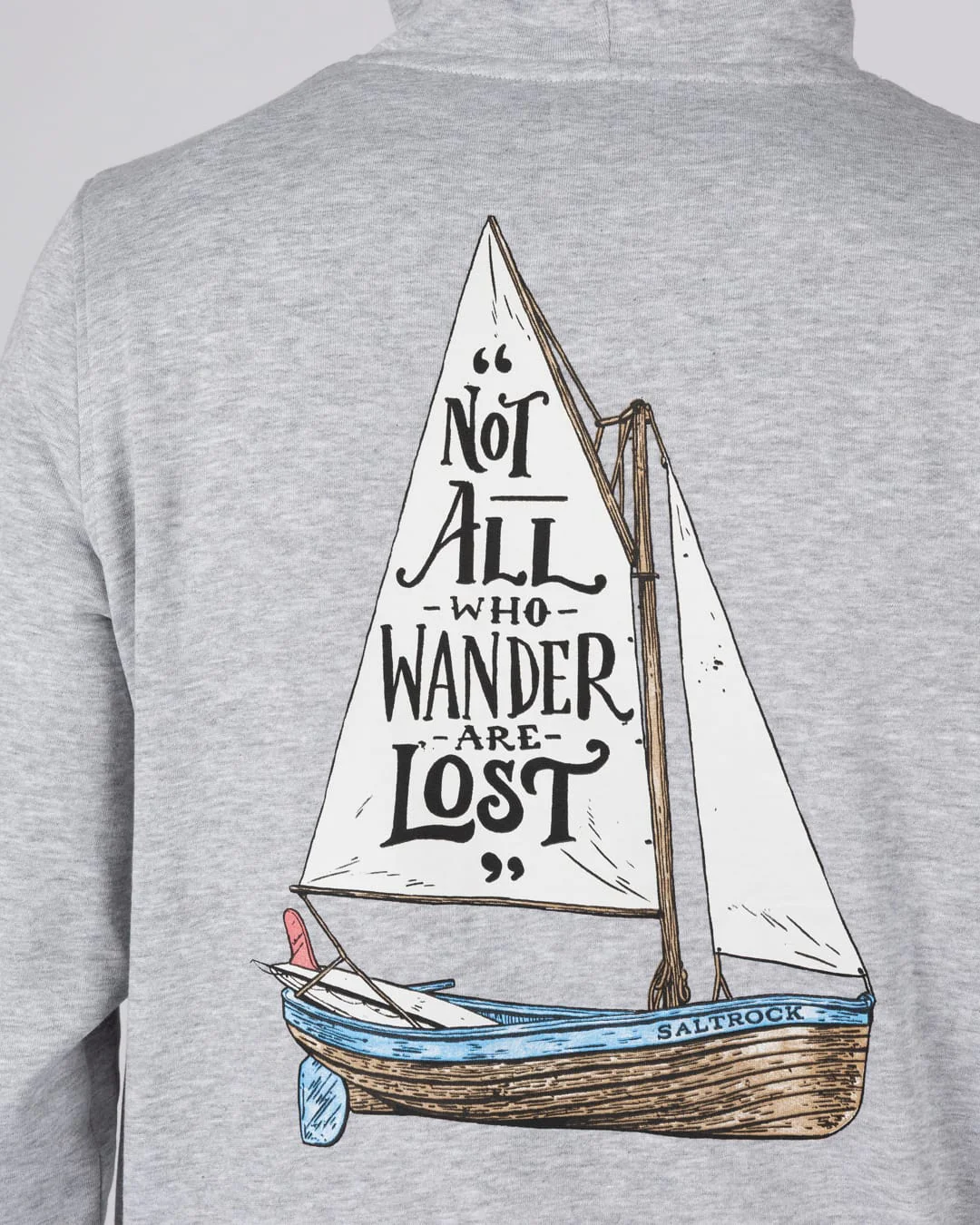 Lost Ships Mens Pop Hood in Grey - Image 9