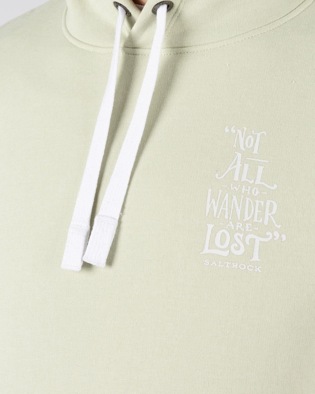 Lost Ships Mens Pop Hoodie in Light Green - Image 5