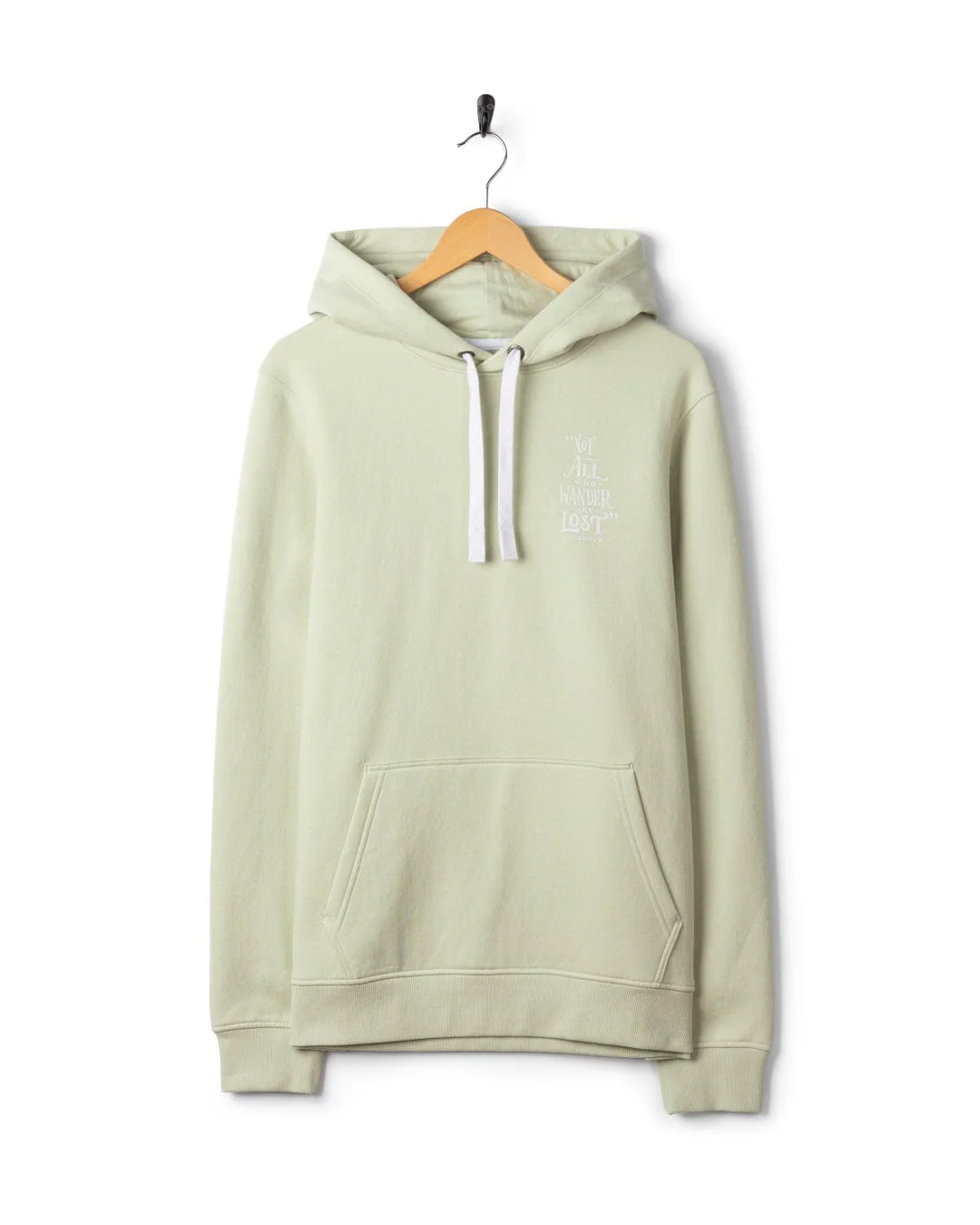 Lost Ships Mens Pop Hoodie in Light Green - Image 7