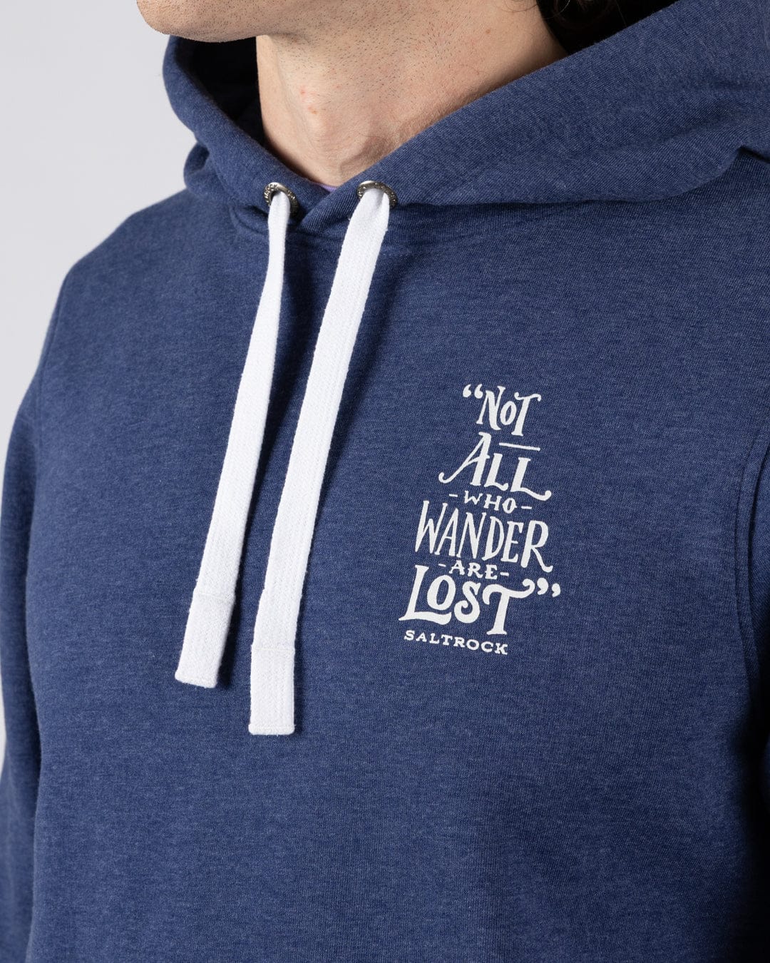 Lost Ships Mens Pop Hoodie in Blue - Image 5