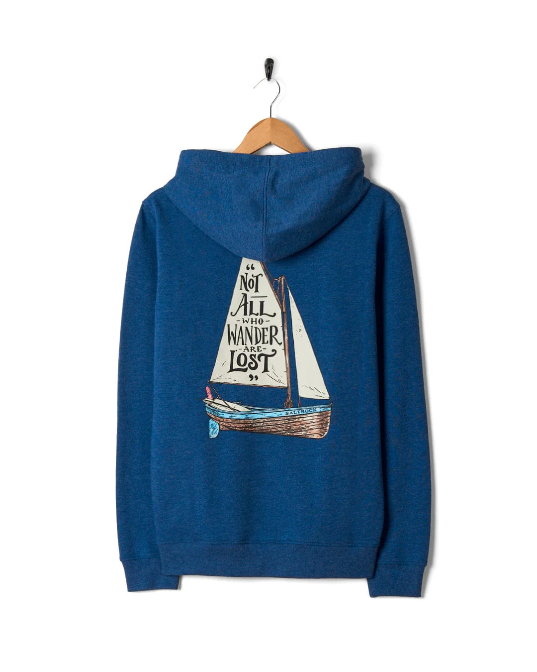 Lost Ships Mens Pop Hoodie in Blue - Image 6
