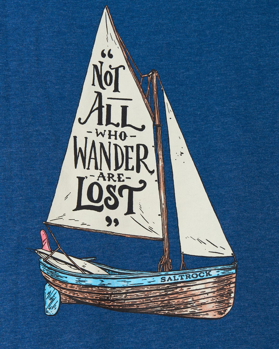 Lost Ships Mens Pop Hoodie in Blue - Image 9