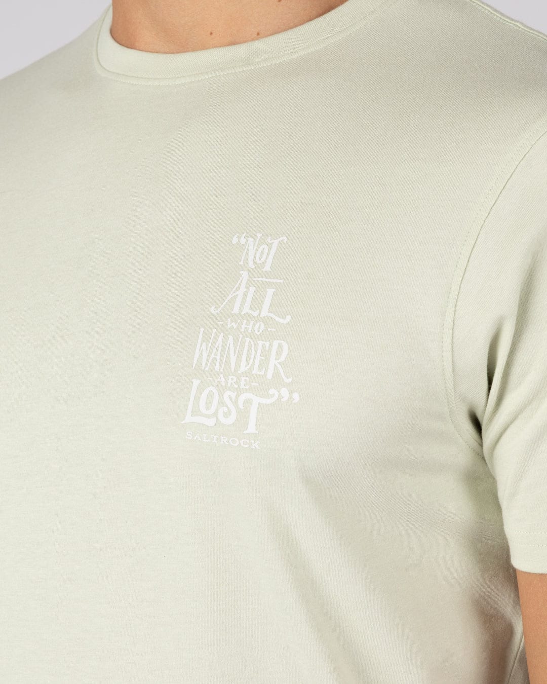 Lost Ships Mens Short Sleeve T-Shirt in Light Green - Image 3