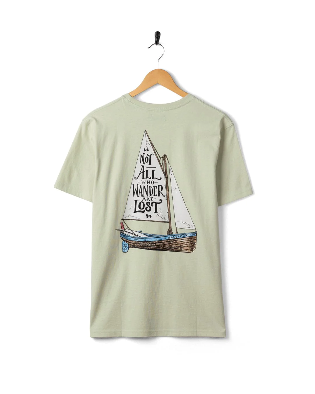 Lost Ships Mens Short Sleeve T-Shirt in Light Green - Image 5