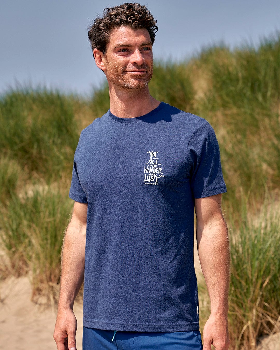 Lost Ships Mens Short Sleeve T-Shirt in Navy - Image 4